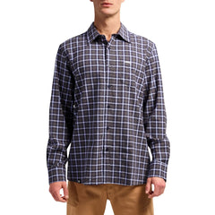 Jeep Mens Yarn Dye Check Shirt In Graphite
