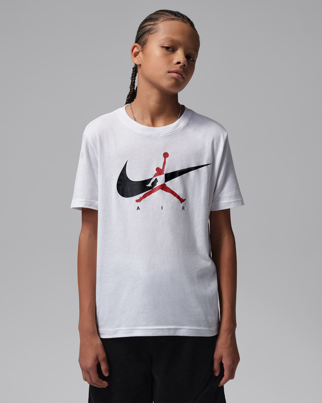 Jordan Boys Jumpman Swoosh Intersection T-shirt In White