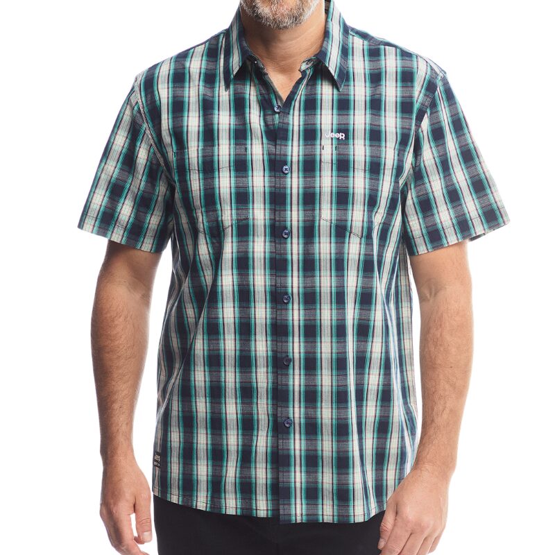 Jeep Mens Short Sleeves Yardye Check Shirt Multi
