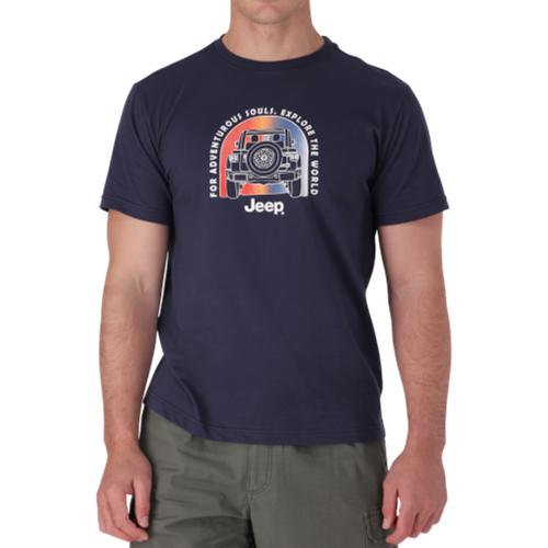 Jeep Jms24219 -M-Fashion Graphic Ss Tee Navy