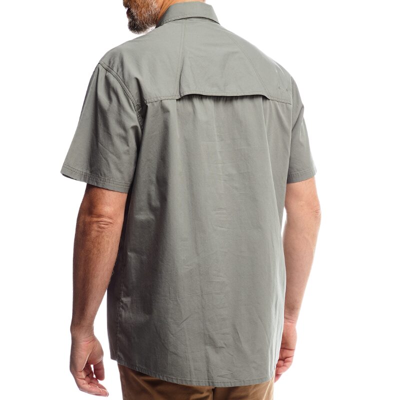 Jeep Mens Short Sleeve Safari Shirt Olive