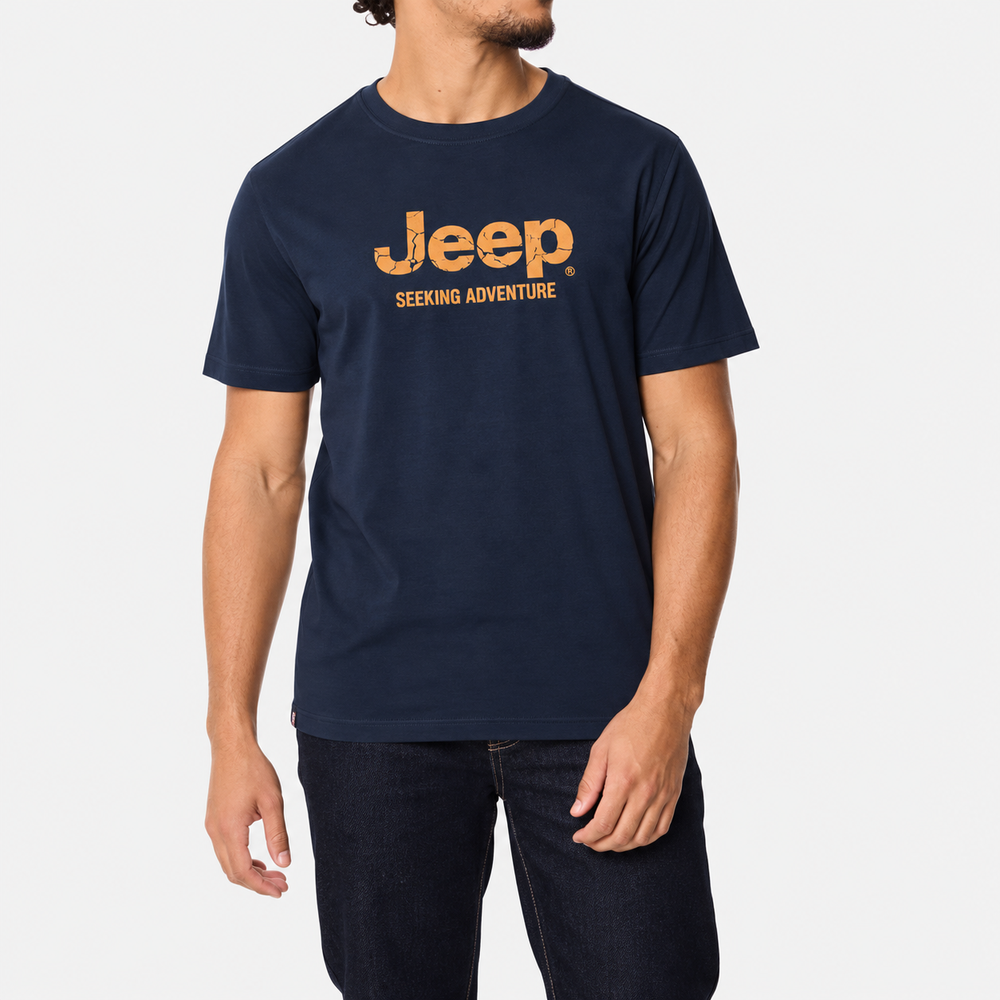 Jeep Core Logo Mens T-Shirt In Navy