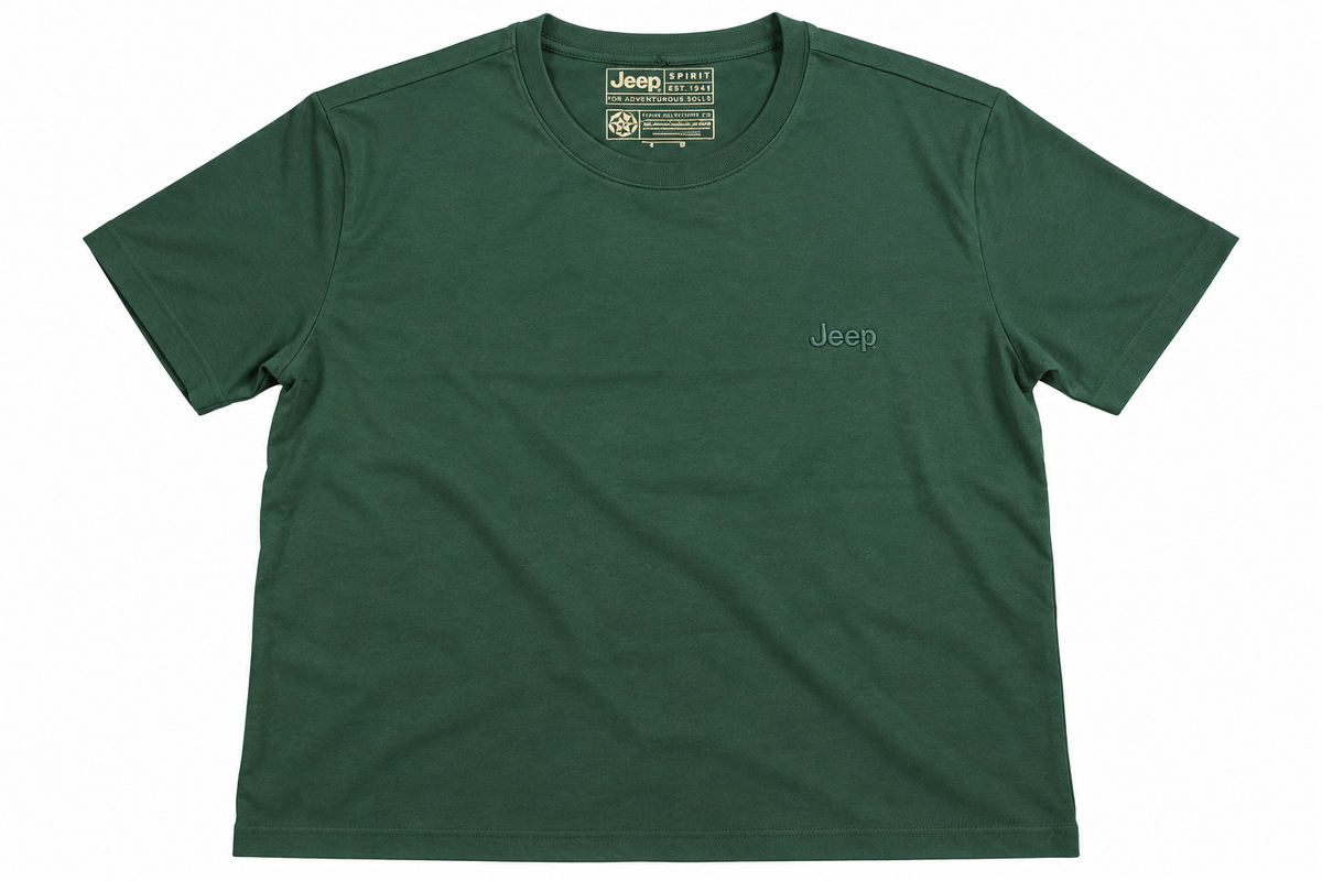 Jeep Embroidery Icon T-Shirt In Green