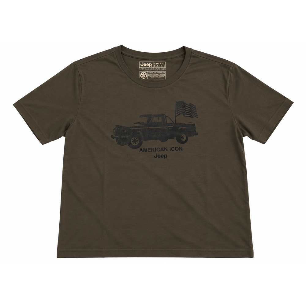 Jeep Fashion American Icon Mens T-Shirt In Olive