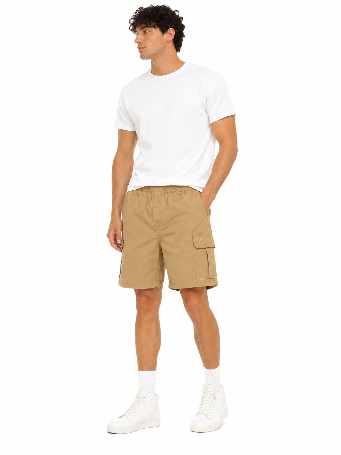 Jeep 14Cm Elasticated Wb Mountain Shorts In Camel