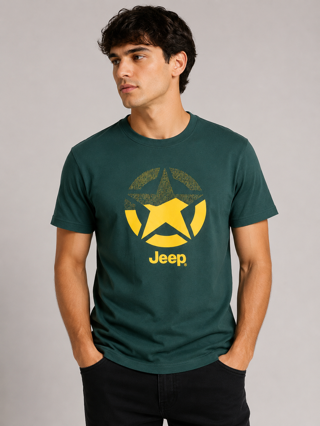 Jeep Mens Core Star T-Shirt In Green