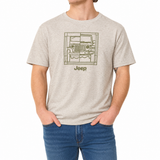 Jeep Ladies Car Icon T-Shirt In Oatmeal Melange