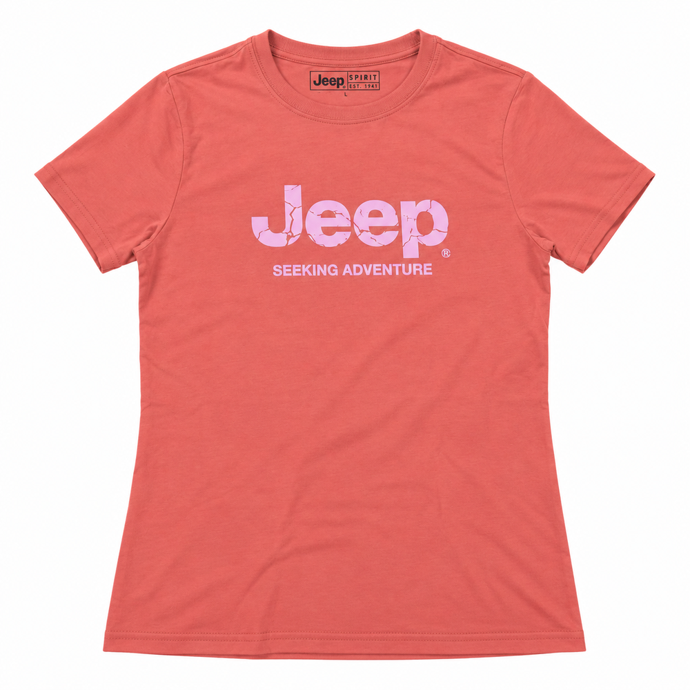 Jeep Ladies Icon Logo T-Shirt In Pink