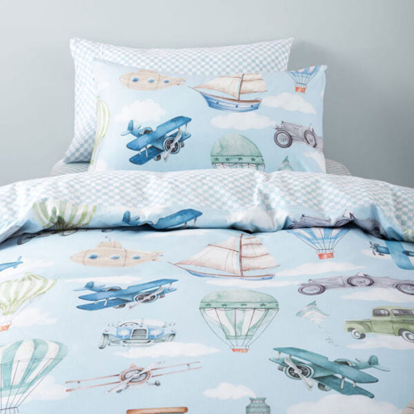 Linen House Jeset Journey Duvet Cover Set In Light Blue