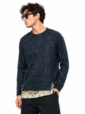 Just Cavalli Mens Mix Wo Digital Print Jersey In Blue Multi