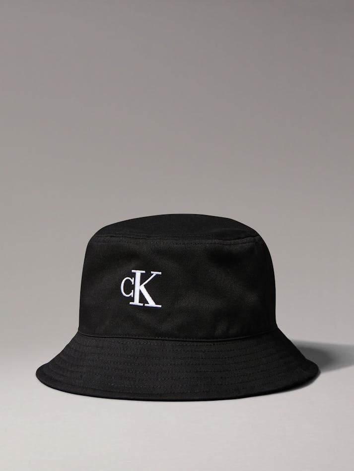 Calvin Klein K5121460 Monogram Embro Bucket Hat Black