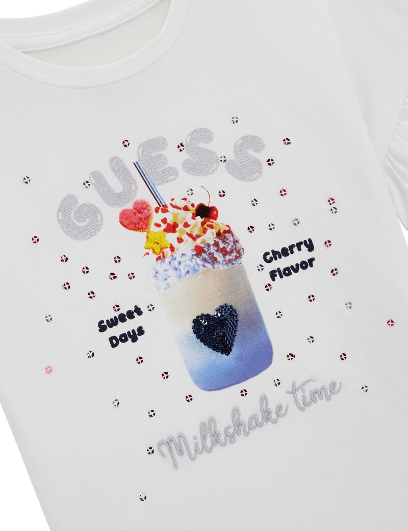 Guess Girls 2G T-Shirt In White