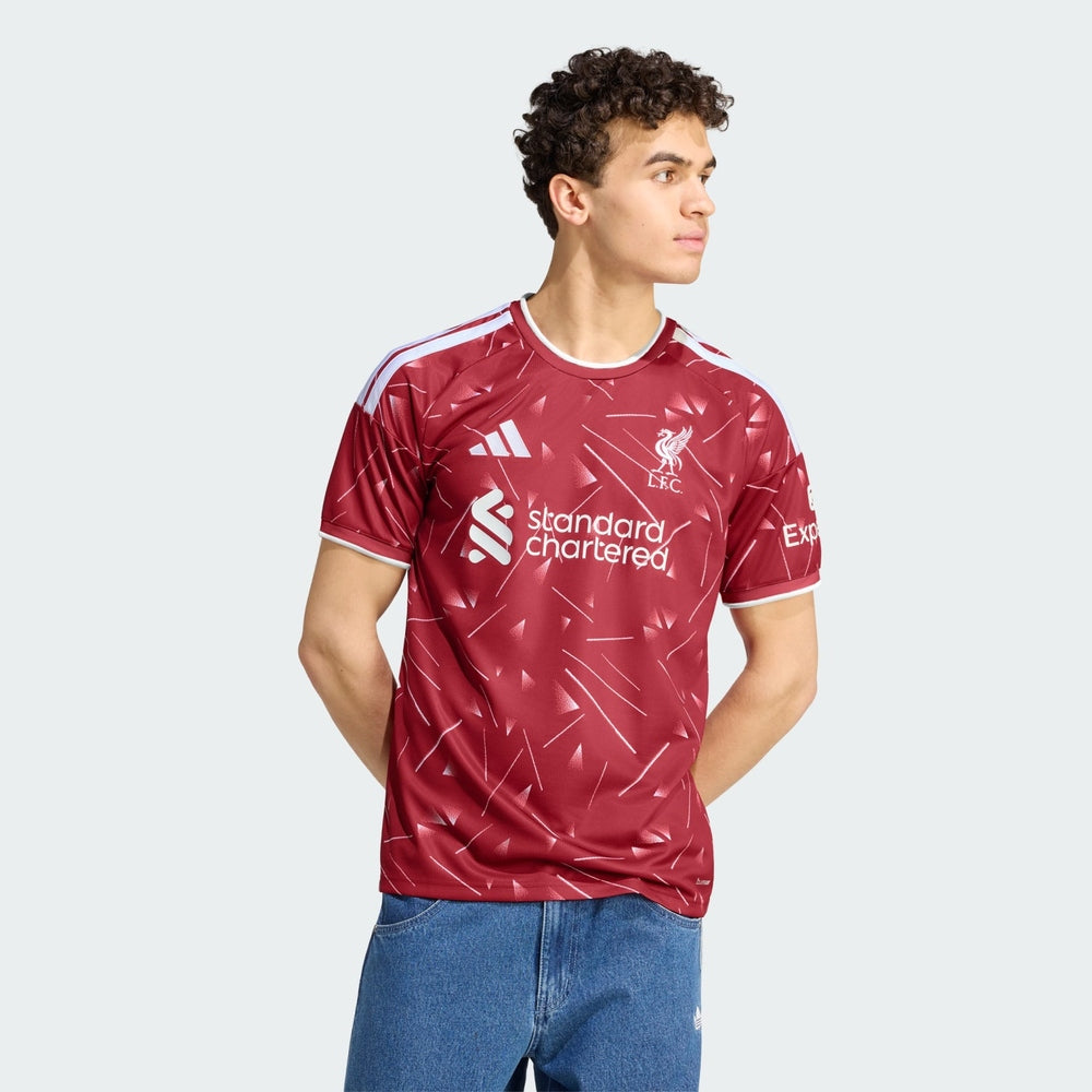 Adidas Mens Liverpool FC 26/27 Home Jersey In Burgandy/White