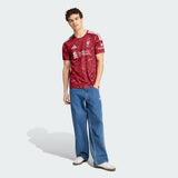Adidas Mens Liverpool FC 26/27 Home Jersey In Burgandy/White