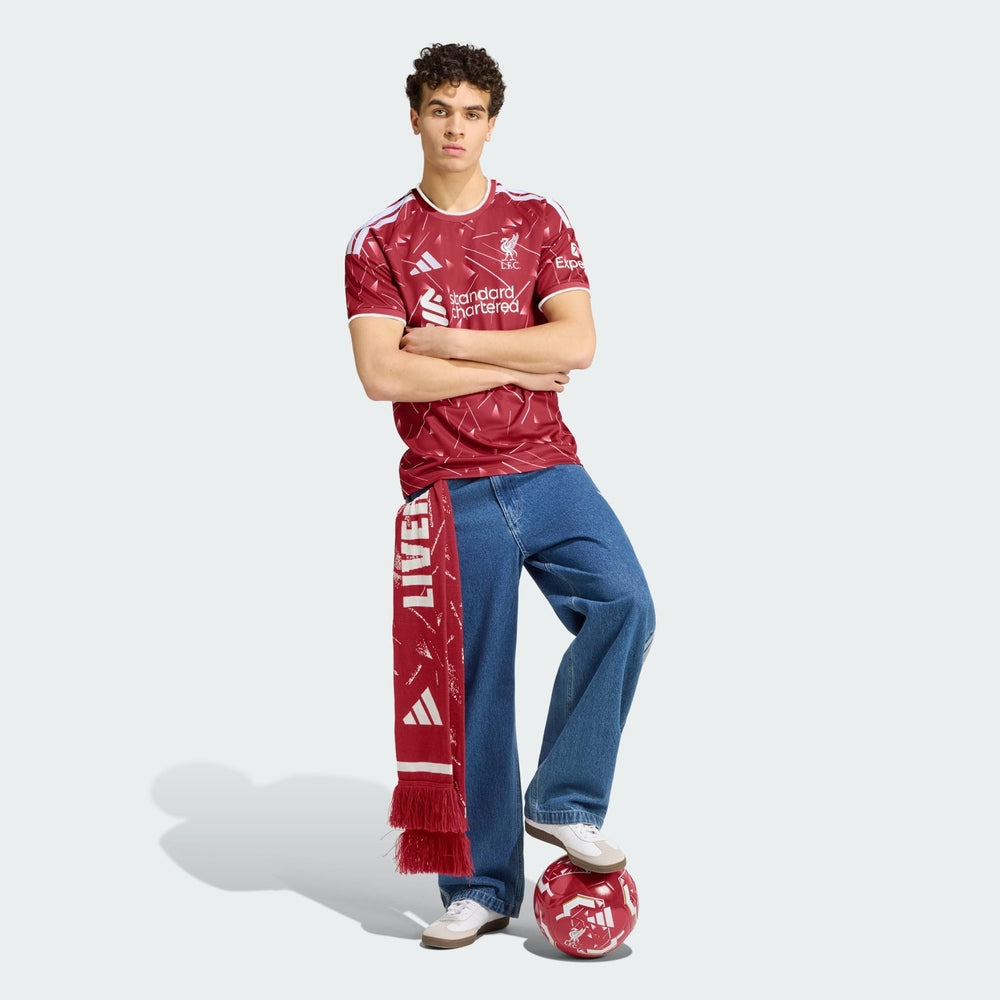 Adidas Mens Liverpool FC 26/27 Home Jersey In Burgandy/White