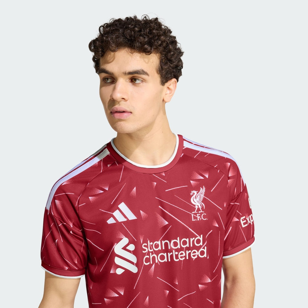 Adidas Mens Liverpool FC 26/27 Home Jersey In Burgandy/White