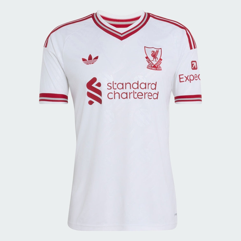 Adidas Mens Liverpool FC 26/27 Away Jersey In White/Red