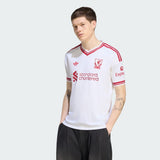 Adidas Mens Liverpool FC 26/27 Away Jersey In White/Red