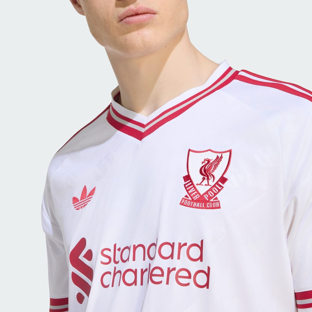 Adidas Mens Liverpool FC 26/27 Away Jersey In White/Red