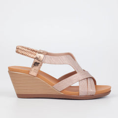 Butterfly Feet Ladies Katia 1 Shoes Rose Gold