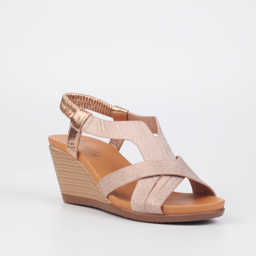 Butterfly Feet Ladies Katia 1 Shoes Rose Gold