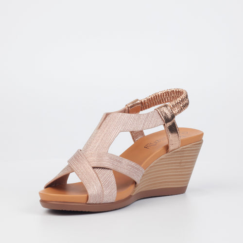 Butterfly Feet Ladies Katia 1 Shoes Rose Gold