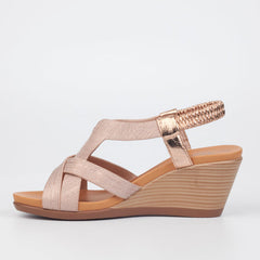 Butterfly Feet Ladies Katia 1 Shoes Rose Gold