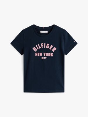 Tommy Hilfiger Girls Graphic T-Shirt In Navy