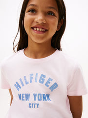 Tommy Hilfiger Girls Graphic T-Shirt In Baby Pink