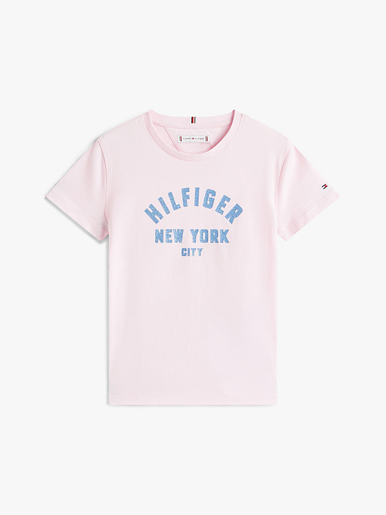Tommy Hilfiger Girls Graphic T-Shirt In Baby Pink