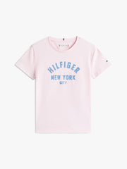 Tommy Hilfiger Girls Graphic T-Shirt In Baby Pink