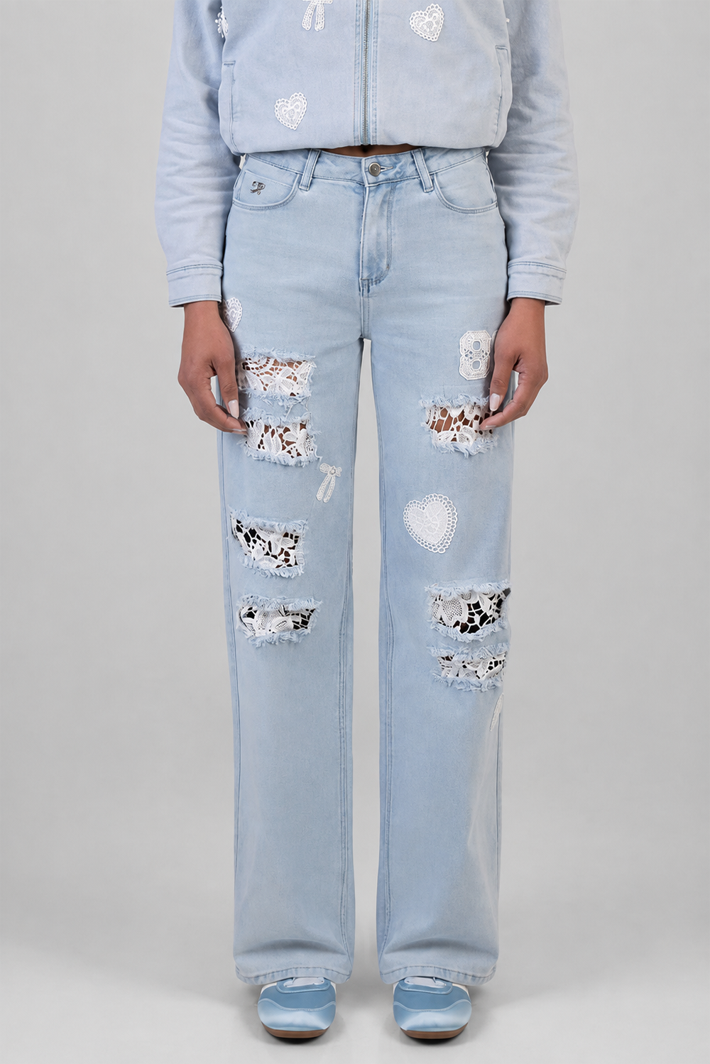 Sissy Boy Kiera Wide Leg Jeans In Light Vintage