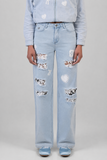 Sissy Boy Kiera Wide Leg Jeans In Light Vintage
