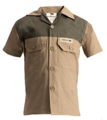 Sniper Boys Adventure Colour Block Shirt In Khaki