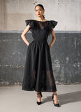 Karl Lagerfeld Ladies Flared Midi Skirt In Black
