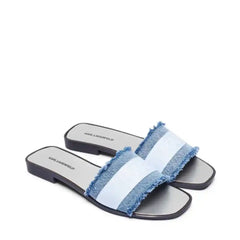 Karl Lagerfeld Skoot Ii Border Slide Light Blue/Denim