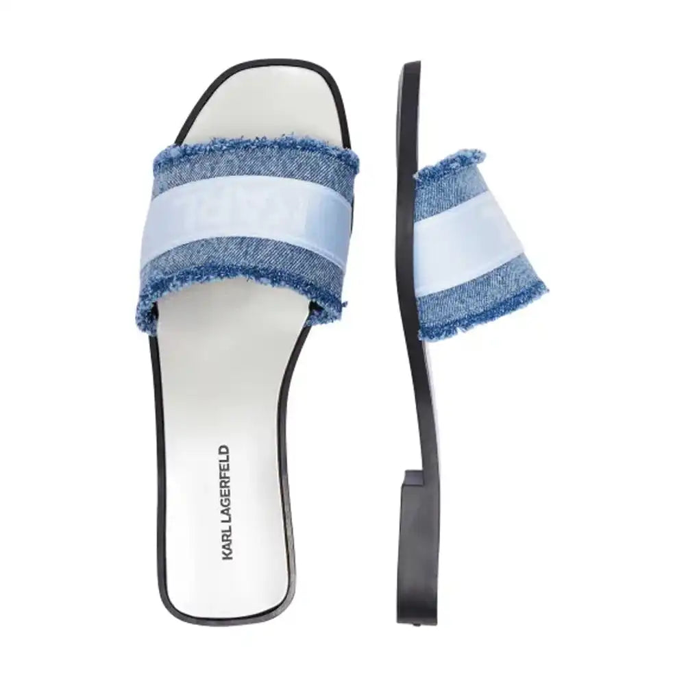 Karl Lagerfeld Skoot Ii Border Slide Light Blue/Denim