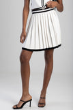 Sissy boy Pleated Knitwear Mini Skirt Black