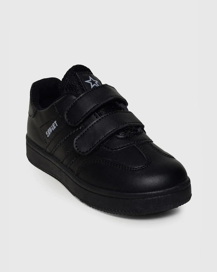 Soviet Kids Vespa Low Cut Casual Shoes Black Mono