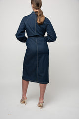 Polo Womens Lynn Denim Dress In Dark Wash