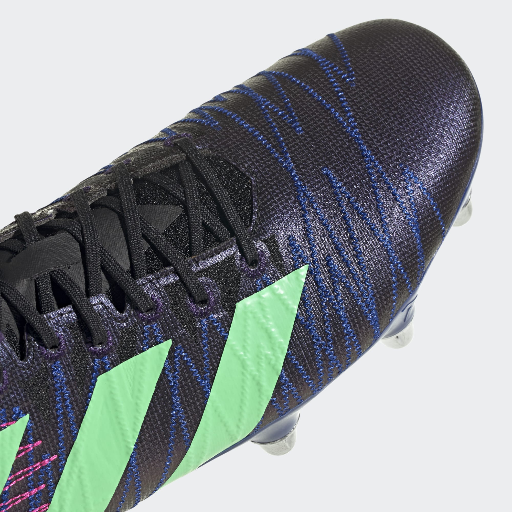 Adidas Unisex Kakari Z.1 SG Rugby Boots In Core Black / Beam Green / Royal Blue