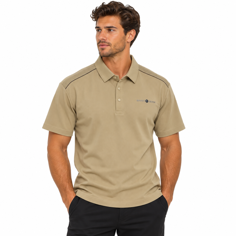 Soviet Mens McQueen Fashion Golfer In Taupe