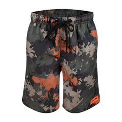 Sniper Urban Jungle Mens Swim Shorts In Grfeen and Orange