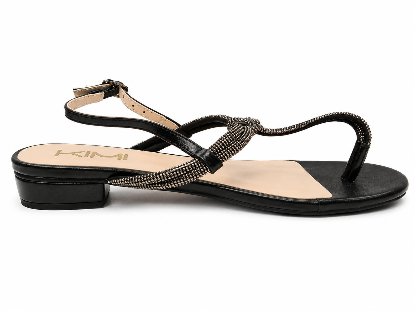 Kimi Ladies Leather Sandals In Black