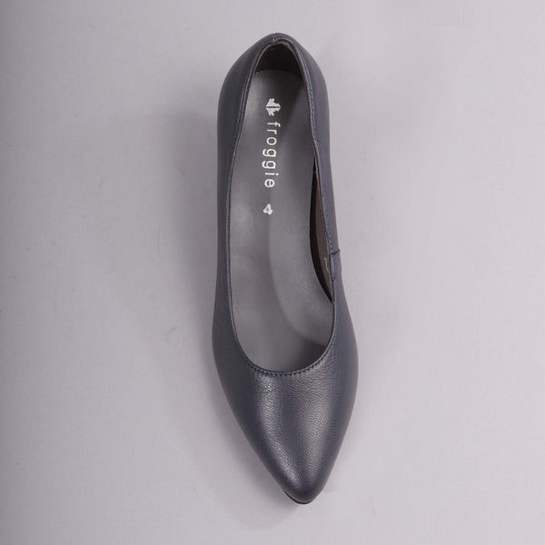 Froggie 10873 Ladies Lea Waxy Shoes Navy