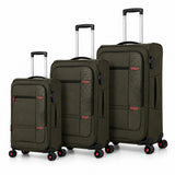 Travel Mate 3 Piece Poly Expandable Spinner Set Travel Safty Approved In Charcoal Grey