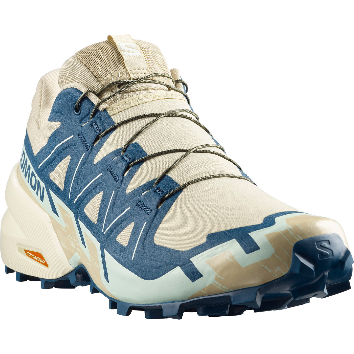 Salomon Mens Speedcross 6 Shoes In Blue Multi
