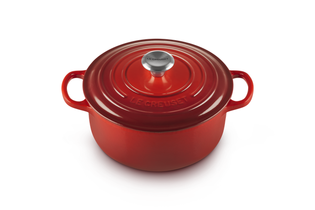 Le Creuset Round Cocotte Pot In Cerise