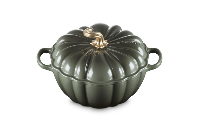 Le Creuset Cast Iron Signature Pumpkin Casserole 24cm In Thyme