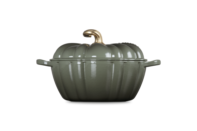 Le Creuset Cast Iron Signature Pumpkin Casserole 24cm In Thyme